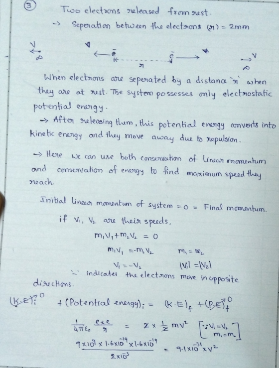 ③ Too elector) seleased -fsom gust Sepend on between ㅓhe electslansg1): 2mm -> 7 K- then electaons are sepenated by a distan
