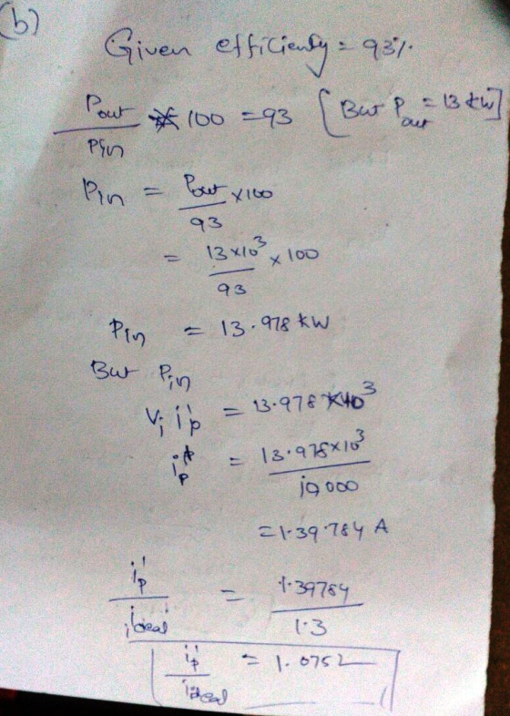 b) Given eifici q3 3 93 f13.978 kw jo 000 十397ey 1.3
