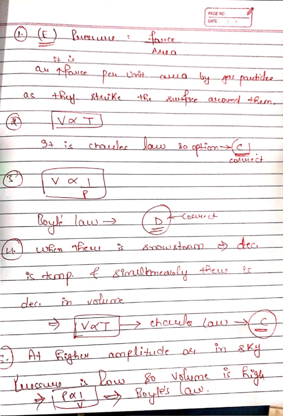 PAGE NO DATE © (C) Buersusce : foruce Alva__ au pouce per unit ama by got pautides as they kteuke the Eurface around them -co