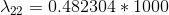 \lambda _{22}=0.482304*1000