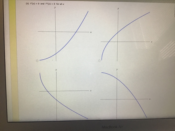 (b) f(x) > 0 and F(x) > 0 for all MacBook Air