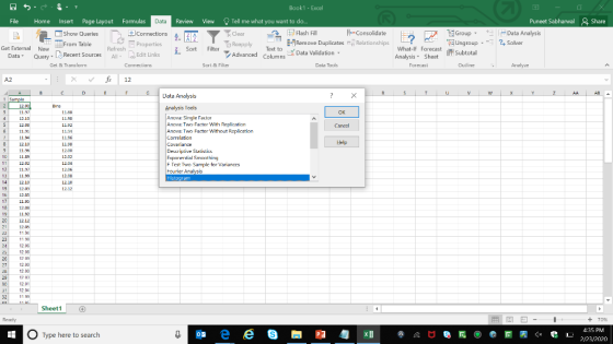 Review Share A ZA ASSE File Home Insert Page Layout Formulas Data 2 Show Oueries Connections From Table Properties Get Extern