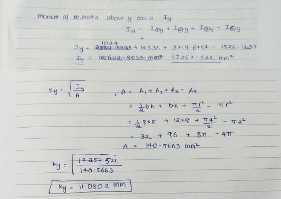 moment of @ Ineta Iy about y axs in I oy + l@g+ ioy - IOy Ty = 1024 Ty = lengdoseas + 14336 + 3719.6457 - 1922-1237 reco2o86