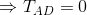 \Rightarrow T_{AD} =0
