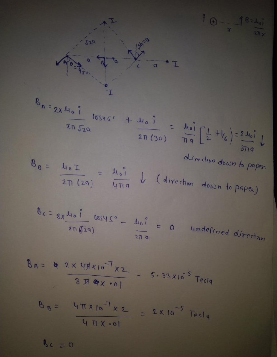 ↑ Bohoi 7 27 529 Losho C I BA= 2X Ho i Los 45° 2Ti Sza + Moi to je (t +c) - 2.mail 27 (39) 3T19 direchon down to paper, B B =