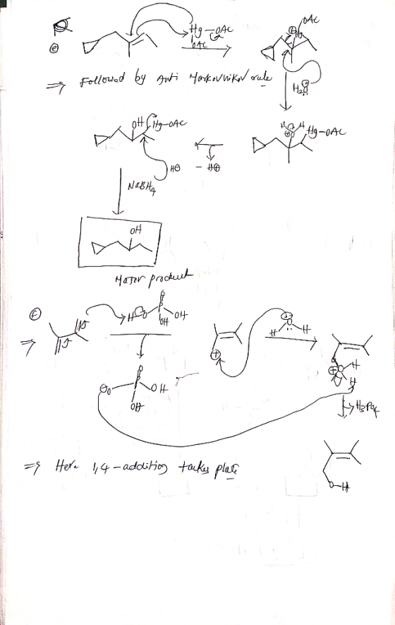 HI TOAC → Followed by anti Horkovniker rule o of fit OAC H-O AL HO - HO o14 Mater product O HH LOH = Here 14 - adoiting takes