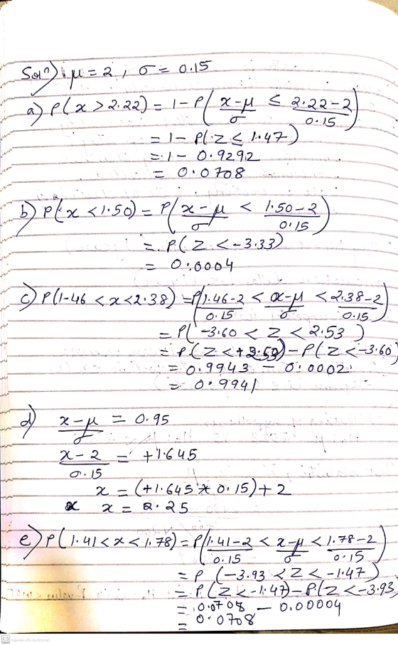 Sar = 3.1 =O15 ( x 22.33) = 1- ( 3 4 22-3) 015 2 I-PL 2 47) 009292 OO7O8 외장 01/5 DP <150)=; < 50-3 =p(2.<-3.33) 0 16004 DPCI-
