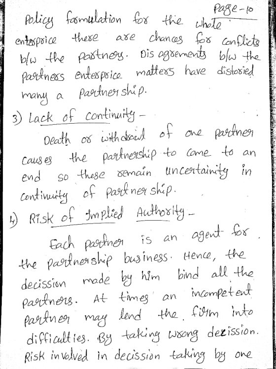 formulation for the white TUTTI policy page-to entorprice there are chances for conflicte 1 b/w the partney. Dis agrements bl