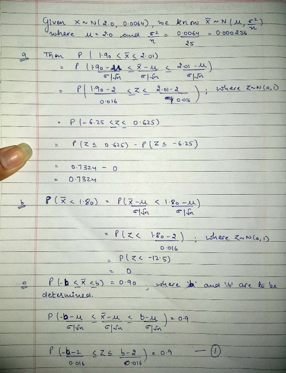 Nu, ) iven xNN(o, 0.006), we kn where O 000256 రారిం 07 2 25 1-90 . o1) Than d.0l where N (o,D P[ 1१० -२ Z<.01- 2 Oo16 Oo16 P