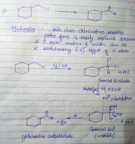 MechaniBo Side chais chlerination seactio fretoo tr a eaity eplaced becaus Bmorezeactine autdic due to e otthdaauetng E eect
