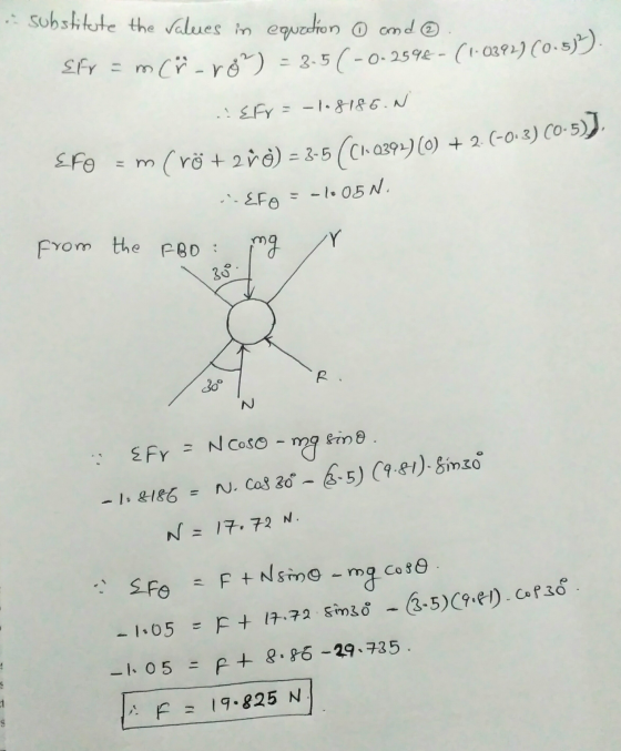 ..Substitute the values in equation 0 cmd @ Efr = Cr-r8² 3-5(-0. 0-254€ - (1-0392) (0.5))). - ..Efr=-108186.N +2 (-0.3) (0-5)