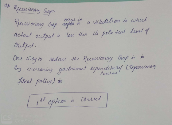 Roevisionany Gaape ocur in a uitultion in whick Recssiorary Grop nfer actuel in less than il petn tial lenl Cutput Cutput On