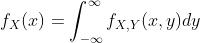 fx(x)- fx.y(x, y)dy