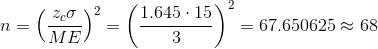= ( )2= (1.64315). rl 67.650625~ 68 ME