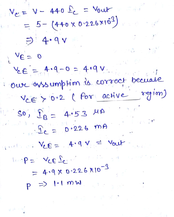 5- (44-o xo,226%10 = ヲ 4.9V = 4.9 X 0.226 X 10- p => 1-1 mw