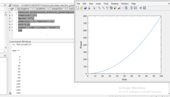 Edit View k Insert a Tools Desktop Window DVA Help DE Editor - G:\MATLAB\R2017a\bin\calculate_electric pow File +106 inp_heig