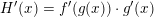 H(x) = f(g(x))(2)