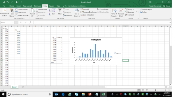 Review View & Share ASSE File Home Insert Page Layout Formulas Data 2 2 Show Oueries Connections A From Table LE Get External
