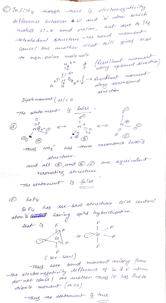 hsily though those electronegatiring difference between asi and H afrin makier sit bond - 4 bond poler, poler, but due to it