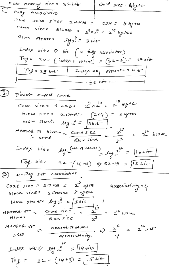 ord Size=4byte y AssouaHve〉 9 10D 2 Index bt - 9 IG 25 sets 2bits