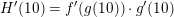 H(10) = f(g(10))/(10)