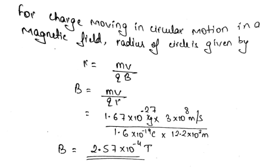 for charge moving in cercular motion magnetic field radius of circle is given by ina motion in Uncular - Bo mundo mu 1067x10