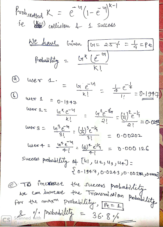 Probstetted K = é (1-e uk lie. Haar collision & 1 success We have büren (= 25% = + 4 = pt Probability - Gk Le TANEERITUATI