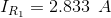 I_{R_{1}}=2.833\: \: A