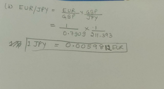 (6 EUR/JPY = EUR GB = 1 x 1 0.7909 211.393 1 Jpy = 0.0059819 EUR 1