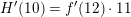 H(10) = f(12)-11