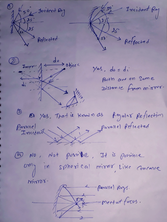 so Incident Rug Incident Roy as 225 Jos 56125 is Reflected. » Reffected do Image objec c yes, do di Both are on same Distanc