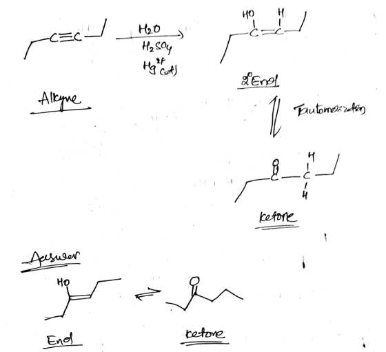 -cac- HOS _ H2500 High A) Alkyne LEngl 7 Tautomaizelson ketone Auswer he Enl . . ketone