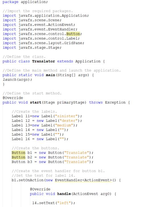 package application; // Import the required packages. import javafx.application. Application; import javafx.scene. Scene; imp
