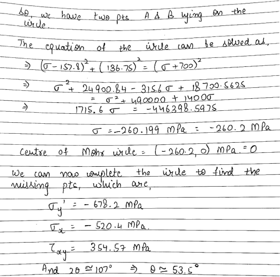 be, we have we have two pts urde. A A B lying on the The equation the Wrle can be solved as to-157.8) ² (136.75) = (+700)² 2