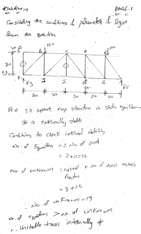 #solution of PAGE-I Considering the conditions & plenetes & figure from the question 100 bile P / 100 20 क Kit By I G RF K *