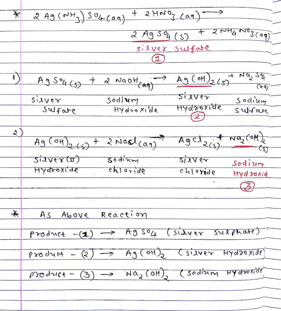 + २Hd%; ca१)- २ A৩ (H,) S% Can) + २०Mदন3(a१) NO. २ A9 ১৭ (S) siAve४ ১ufate + N५ ऽ% २ (5) Ag So4E A9 (०H, २ Na ০H (জ৭) ৫৭) गां