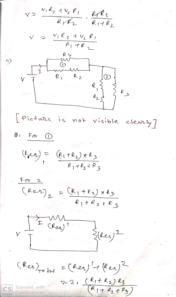 vo VIR NR of PI RR2 1. Rok RefRz . va WIR 2+V₂R, RITR2 R3 | Lumu V I R1 R2 12. no clearly 7 [ Picture is not visible D. For o