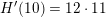 H(10) = 12.11