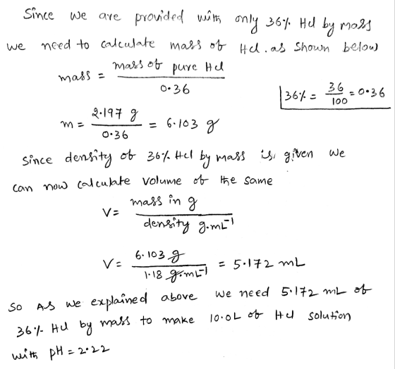 - since we are provided with only 36% Hel by mass we need to calculate mass of Hel, as shown below) - mass of pure Hel 0:36 3