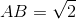 AB = V2