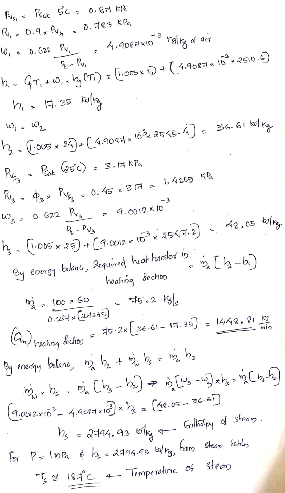 Pigi - 3 of and Peat 5c = 0.87 kPa R, 0.9xPvg 0.783 kPa W, 0.622 Pvc 4.90881x10 rolig PE- Pui +W, « bg (T) = (1.005 x 5) + (