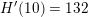 H(10) = 132