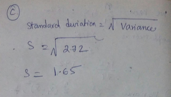 standard deviation 2 W Variance S2N232 S = 1.65