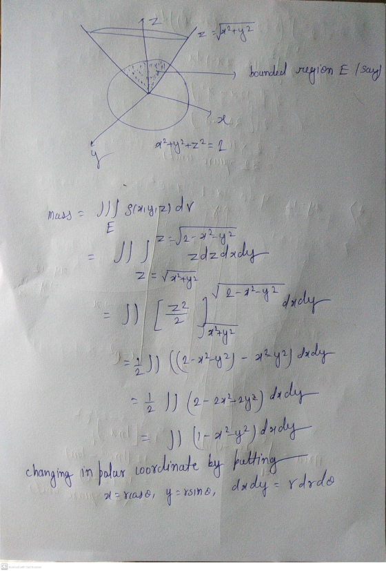 N Jarry2 bounded region Eſsay x a2+42 +22= 2 muss = III Slag, 2) dr Je zdzdady Z = Vatyz 52-22-42 dady 22 2 Jazyn 1 / ((e-phy