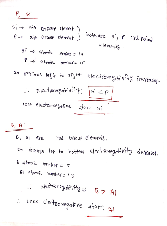 sis 4th Group element 1 P→ 5th Group element , both are si, p 38d posied elements. si - Atomic number = 14 P Atomic number= 1