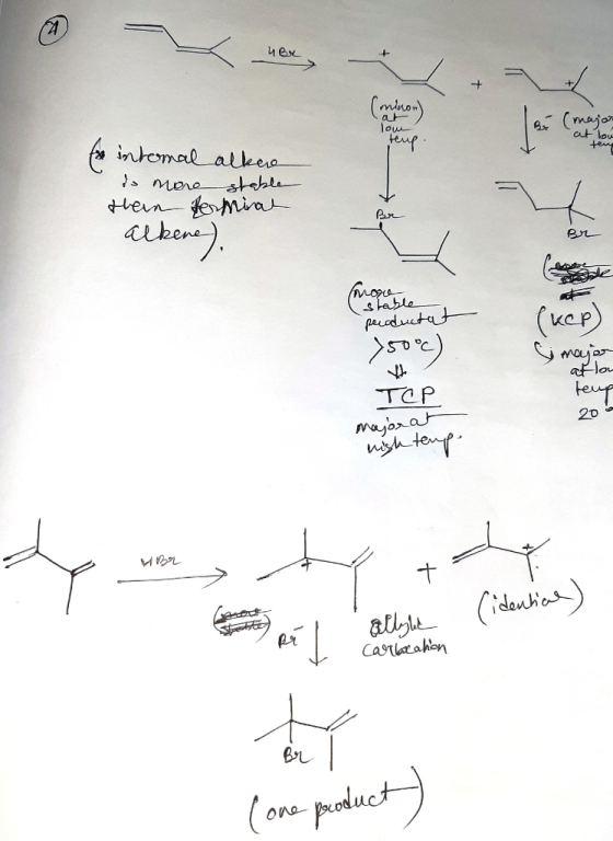 ur major at low ter Es internal alker do more stable thein terminal alkene) mole stable pecaductat (KEP) 750°c) i major TCP a