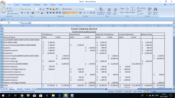 Book1 - Microsoft Excel - X Home Insert Page Layout Formulas Data Review View Cut Copy - General LE Paste Format Painter Clip
