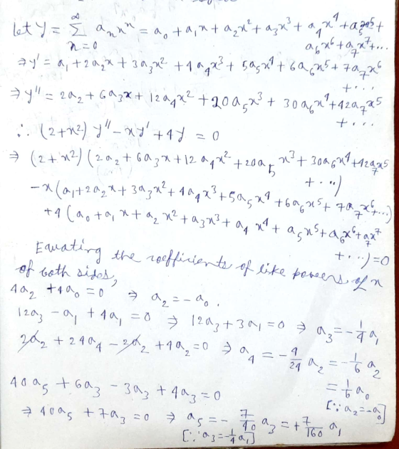 nun a 6x6t 7 taxt... 다 ti let y = I a = a tantan²+ az x² + ax tapaht ay= a; + 2ax +39 0² +4 a gx² + 5agaat bagus + 7a 26 =y