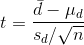 t=\frac{\bar{d}-\mu_d}{s_d/\sqrt{n}}