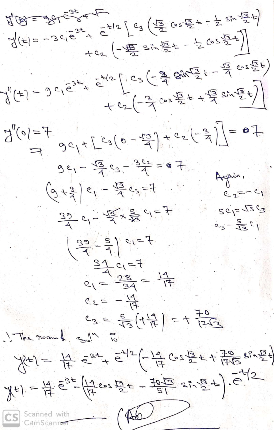 3반 웨이, 웨 A. 아 2 Cost 볼t (t = - 2 e e2 [Les ( C - 몰 볼 Sn틀 -글 C05플 (t) = 9 crea [cs ( Nit - cs | + 22 (-24 sintet (이t ㅋ + Lcs(